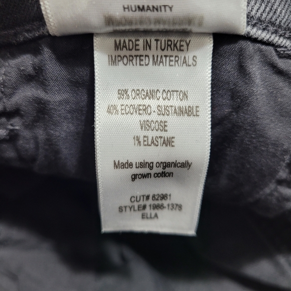 Citizens of Humanity Ella Mid Rise Slim Crop Jeans in Black Size 29 - Picture 14 of 14